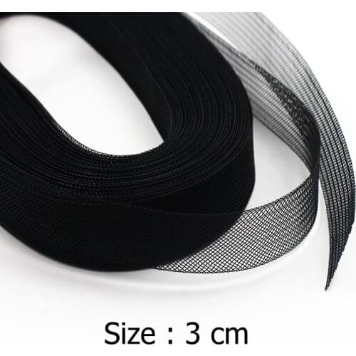 1cm-20cm width Flat Stiff Plain Crins Horsehair Hard Crinolines Braid For Dress Making 100yard/lot #2Color