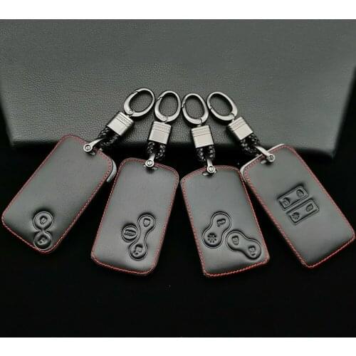 Car Key Cover Leather Style, For Renault Megane Koleos Gadjar Clio Pickup For Dacia Logan, Fob Remote Protection Case Shell