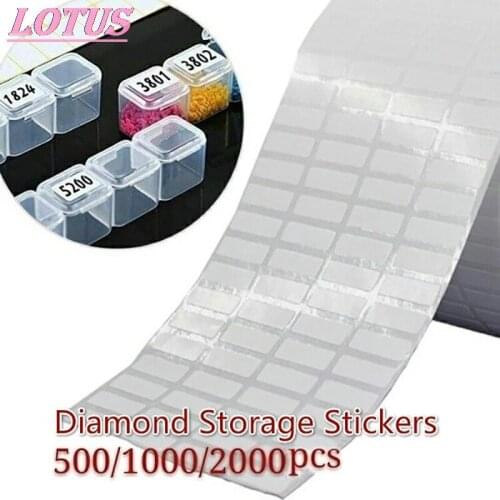 500/1000/2000PCS grids Diamond Painting Tools Number label stickers for Diamond painting Storage Box Accessory Tools A4 size