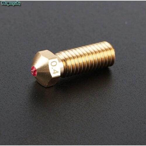 V6 Volcano Ruby Nozzle 0.4mm Nozzles High Temperature Compatible PETG ABS PET PEEK NYLON For E3D Volcano Hotend 1.75mm Filament