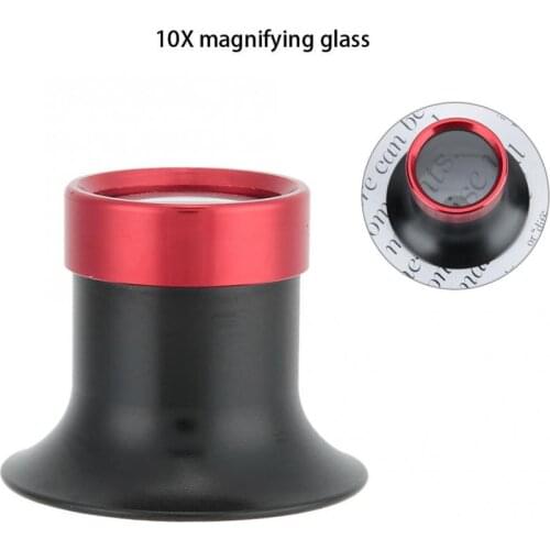 Portable 10X Monocular Magnifying Glass Loupe Lens Jeweler Watch Magnifier Tool Eye Magnifier Len Repair Kit Tool for Watchmaker