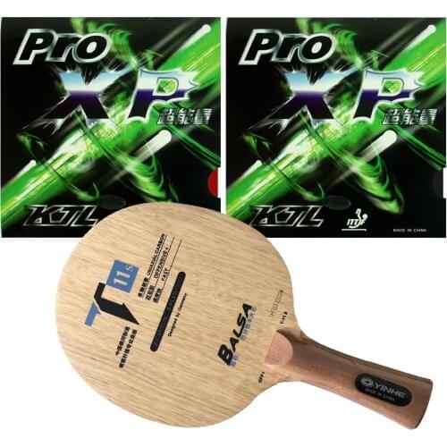 Pro Table Tennis Combo Racket : Galaxy YINHE T-11+ T11S with 2 Pcs KTL Pro XP Rubber Shakehand long handle FL