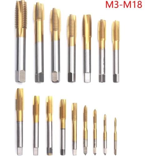 HSS Spiral Pointed Plug Tap POT Right hand straight flute apex tap M3/M4/M5