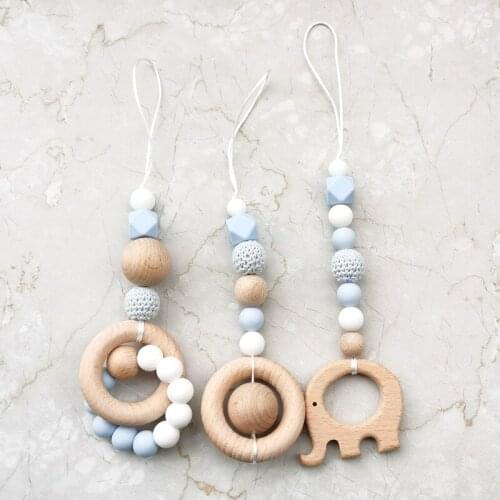 Silicone Wood Wool Ball Pram Toy Stroller Molars Gum Toy Teething Toys Silicone Bead Silicone Beads