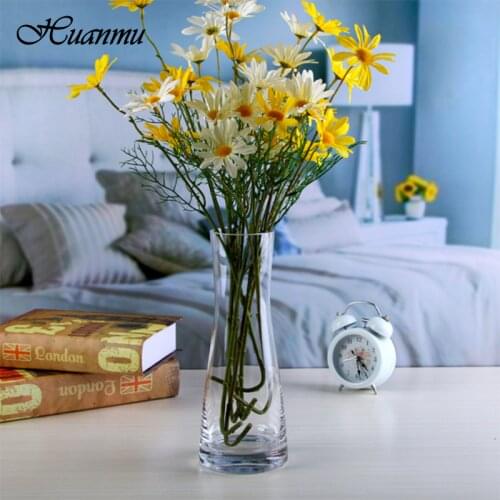 Nordic Glass Vase Gold Gradient Dried Nordic Flower Vase Decoration Home Decor Plants Pots Furnishing Xmas Gift Desktop Craft Ne