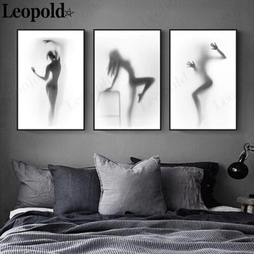 Modern Abstract Character Canvas Poster Beauty In The Bathroom Figure Painting Print Wall Art Nordic Living Room Decoration