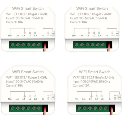 Mini Wifi Smart Switch Timer Switches Smart Home Automation Compatible With Tuya Alexa Google Home APP Remote Control 2/3 Gang