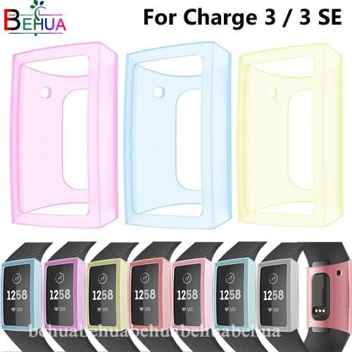 Screen Protector For Fitbit Charge 3 Silicone Comprehensive protection For Charge 3 SE Transparent ultra-thin protective cover