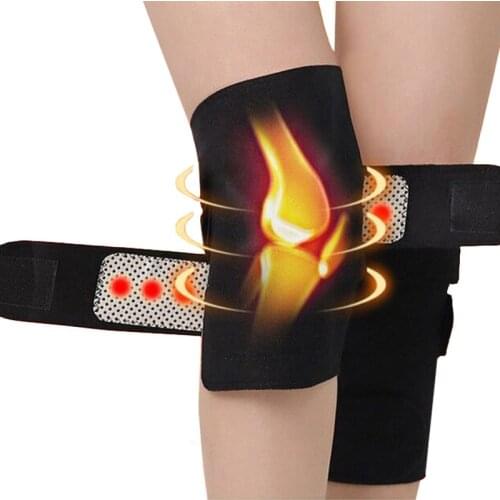 1 Pair Knee Brace Support Pads Adjustable Tourmaline self-heating magnetic therapy Knee Protective Belt Arthritis Knee Massager