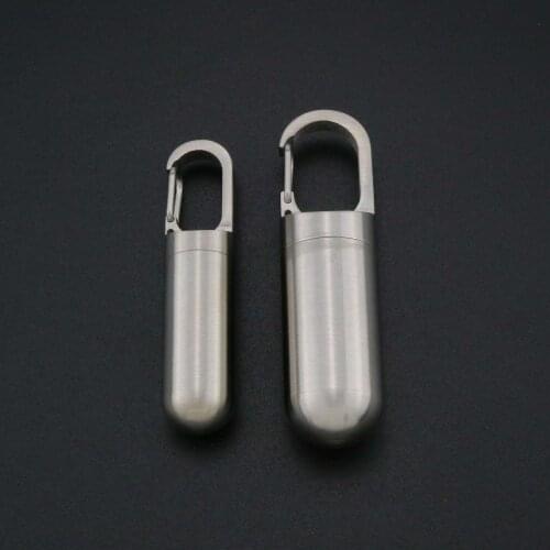 1Pcs Stainless Steel Tube EDC Medicine Box Ash Canister Cremation Urn Wish Vial Pendant Prayer Box 1190022