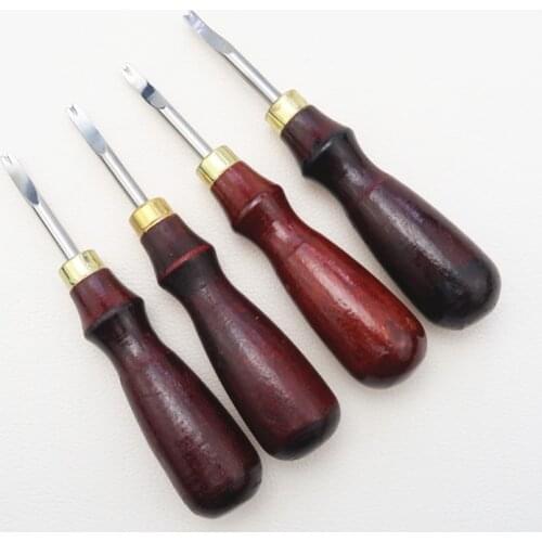 1Pcs High Quality Stainless Leather Edge Iron Trimming Knife Craft Edge Skiving Beveling Cutting Craft Tools 0.8/1.0/1.2/1.5mm