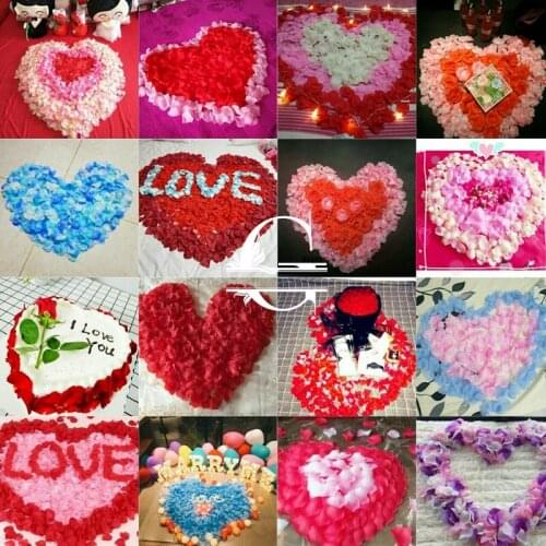 100pcs wedding rose Petale de Rose De Boda Wedding Party Decor Slow Artificial Silk Flower Petals Polyester Rose Petals 6ZSH012