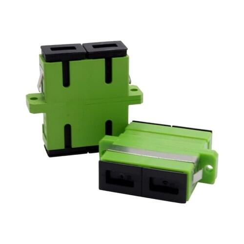 100pcs SC APC Duplex singlemode Fiber Optic Adapter SC Fiber Optic Attenuator SC Fiber flange Connector Free shipping