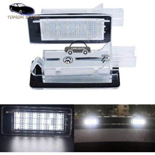 2x Free Error LED Rear Number Plate Lamp For Renault Clio Espace Fluence Laguna Latitude Grand Modus Zoe Scenic Car Styling