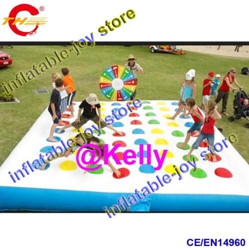 Free air shipping 4.5x4.5m/5x5m Inflatable Twister Mattress, commercial rental inflatable twister sports games, interactive game