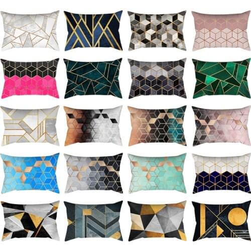 Decorative Pillows Decor Home Geometric Cushion Cover Velvet Pillow Cover For Living Room Funda Cojin 30x50cm Home Decoration