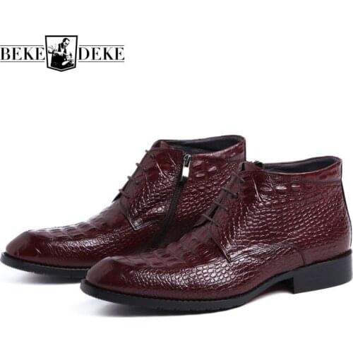 Italy New Design Business Man High Top Formal Shoes Top Brand Genuine Leather Lace Up Wedding Dress Shoes Pointed Toe Zapatos