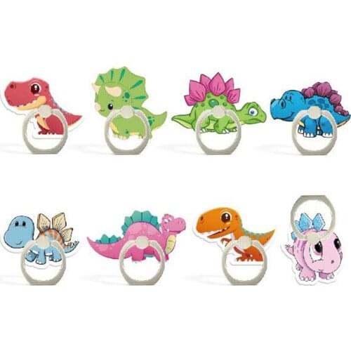 Cartoon Dinosaur Finger Ring Smartphone Mobile Stand Holder Phone Holder Stand For iPhone 11 Huawei Acrylic All Smart Phone