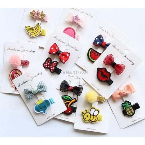 DHL 500set 2pc/set Cute Baby Girl Hair Pin Floral Hair Clips Barrettes Accessories Kids Hairclip Headdress Headwear