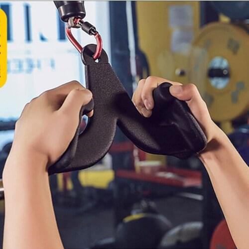 Home Gym Workout Back Muscle Boating Handle Pully Cable Machine Attachments Rowing T-Bar V-Bar Biceps Triceps Blaster Hand Grips