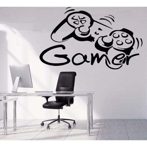 Gamer wall sticker games time decal video game gift game room decor boy room decal controller video game kid A11-060