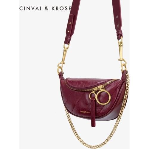 Exquisite Shoulder Bag Casual Design Women Messenger Bags Female Genuine Leather Solid Color Chain Handbag for Women
