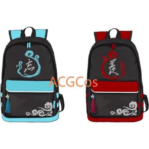 Lan Wangji Wei Wuxian Grandmaster of Demonic Cultivation Cosplay Backpack Student School Shoulder Bag Laptop Travel Rucksack