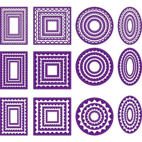 2021 AliliArts Metal Cutting Dies Base frame collection Scrapbooking Photo Album Decorative Embossing PaperCard Crafts Die