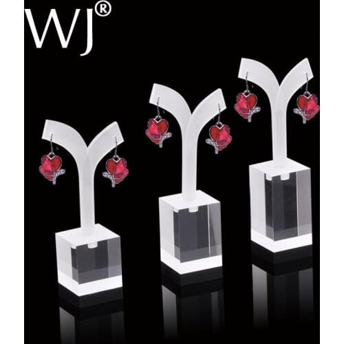 Set of 3 Acrylic Jewelry Large Earrings Display Holder Stand Rack Earring Stud Ornament Storage Organizer Showcase for Shop Case