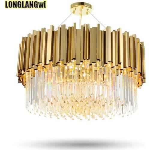 New luxury crystal chandelier lighting modern lamp for living room dinning room gold postmodern LED Chandeliers