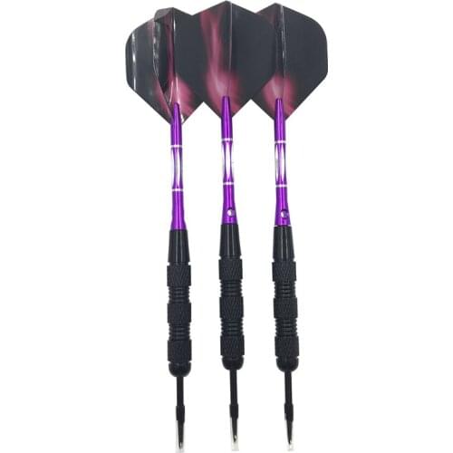 New Dart High-quality 3Pcs Steel Pointed Darts Indoor Throw Sports Professional 20g Darts Purple Aluminum Shafts Flight Dardos