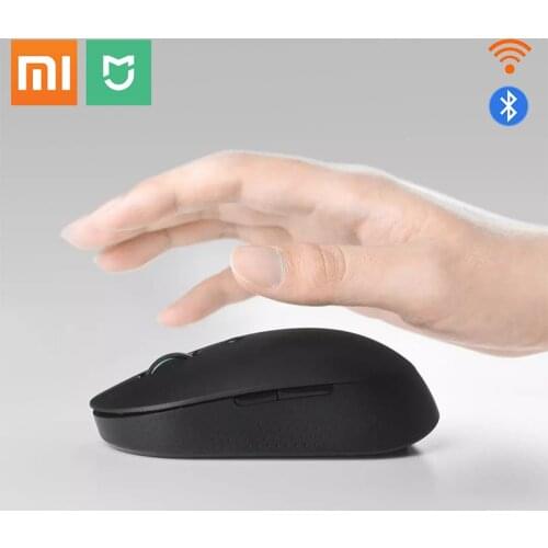 Original Xiaomi Mijia Dual-Mode Wireless Mouse Silent Edition 2.4GHz and Bluetooth USB Connection Side button Mini Game Mouse