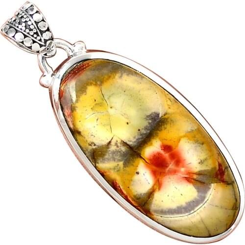 NiaoZaiFei YunZaiKan Genuine Maxican Bird Eye Pendant 925 Sterling Silver, 45 mm, MHBAP6193