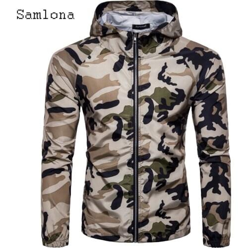 Samlona Mens Camouflage Hoodies