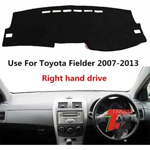 TAIJS Factory 3Colors Simple Polyester Fibre Car Dashboard Cover For TOYOTA Fielder 2007 2008 2009 2010 11 1213 Right hand drive