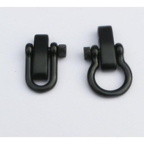 U/bow Shaped Stainless Steel Adjustable Shackles / Buckles for Paracord Bracelets 5mm Shackles with round pin Adjustable Bars