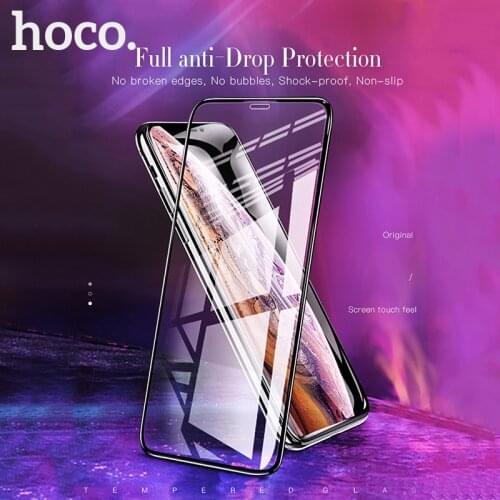 Hoco Tempered Glass Protective Cover Film for iPhone 11 Pro Max Curved Edge 3D Full Screen Protector for iPhone X XS XR Max