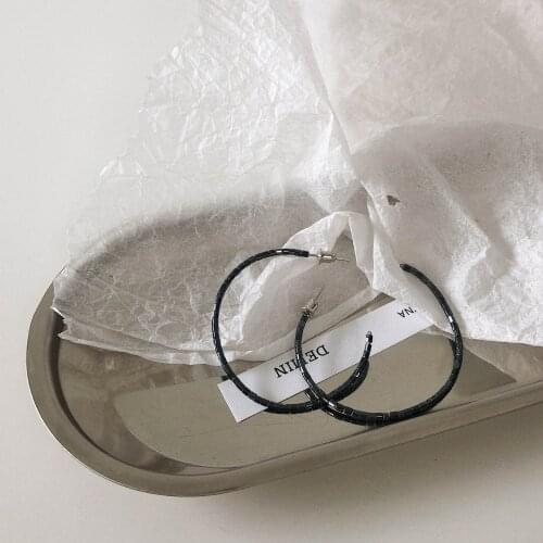 TIMEONLY Vintage Oversize Metal Hoop Earrings for Women Female Circle Earring Anniversary Gifts Accessories Korean Fashion 2021