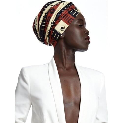 2019 women cotton elastic head scarf turban hat boho print turban hijab caps african turbans for female arab wrap head scarves