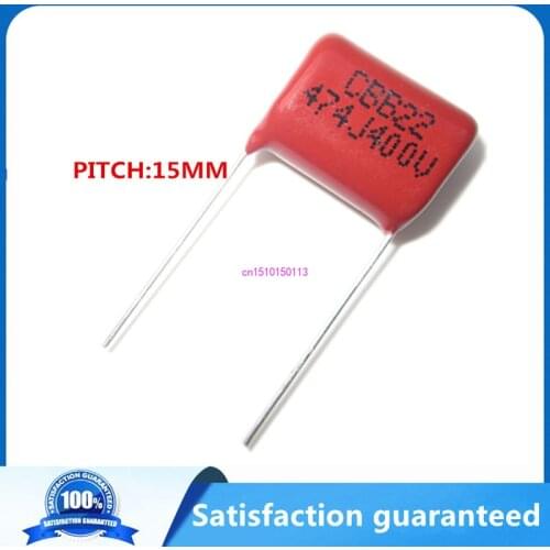 10pcs 400V 0.47UF 470NF 474J 0.68UF 680NF 684J Pitch 15mm 400V 5% DIP CBB Polypropylene film capacitor