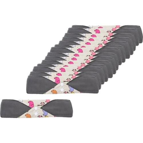 15pcs Reusable Menstrual Pads Heavy Breathable Women Period Cloth Pad