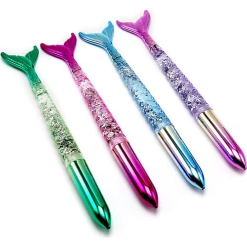 4Pcs Mermaid Ballpoint Pen 1.0mm Blue Ink Ball Pen Office School Student Writing Handle Kawaii Stationery Gift Signature Pens