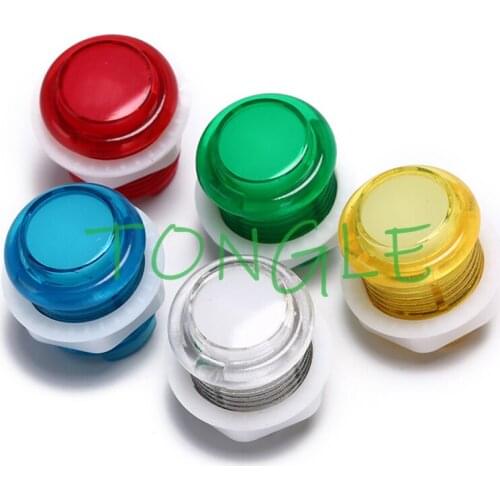 5pcs 24mm Arcade LED Light Illuminated Push Button Built-in Switch 5V Buttons For Arcade Game Parts Mame Jamma Kits Accessories