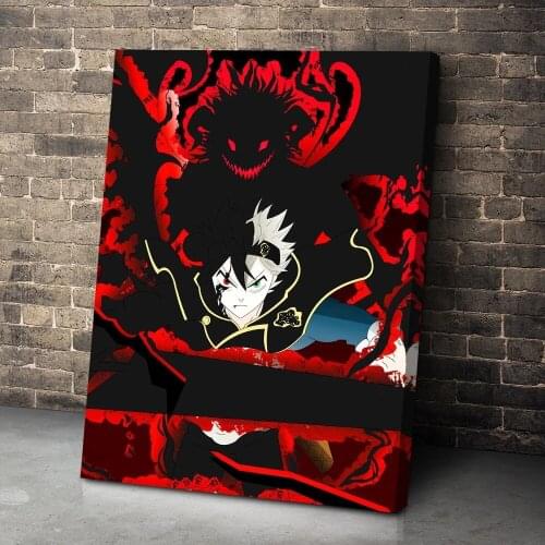 Asta Black Clover Anime Japan Picture Home Decor Modular Canvas Cool Painting Modern Printed Poster Wall Art Living Room Frame