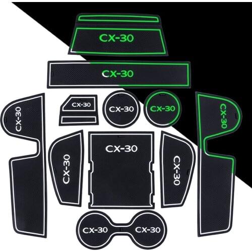Car Styling Accessory For Mazda CX-30 CX30 2019 2020 Gate Slot Pad Non-slip Cup Mat Anti Slip Door Groove Mats