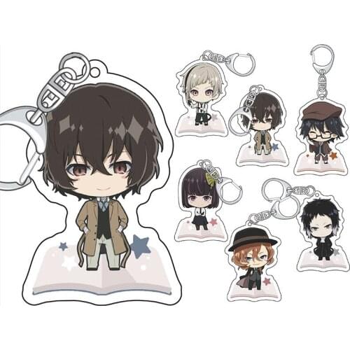 Bungou Stray Dogs Atsushi Nakajima Dazai Ryunosuke Shaking Acrylic Stand Figure Keychain Collection Model Toy Doll Gifts