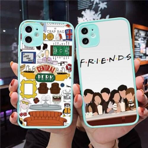 Central Perk Coffee friends tv show Phone Case Matte Transparent for iPhone 7 8 11 12 s mini pro X XS XR MAX Plus cover funda
