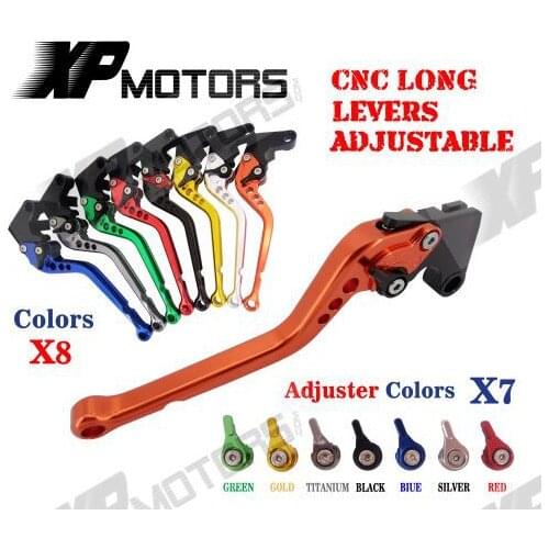 CNC Long Adjustable Brake Clutch Lever For Kawasaki KLE500 91-07 ZR-7 ZR-7S 99-03 W800 SE Versiion 12-14