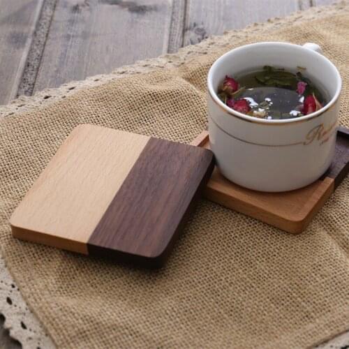 Wood Coasters Placemats Round Heat Resistant Drink Mat Table Tea Coffee Cup Pad Non-slip cup mat insulation pad
