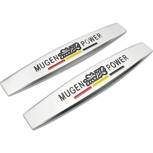 For Mugen Power Car Stickers Metal Alloy Side Emblem Rear Styling for Honda Accord City Civic Fit Avancier Crider Odyssey Mugen